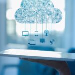 Side-by-side comparison of Cloud PBX (shown as a cloud icon with mobile/laptop calls) vs. Traditional PBX (office desk phones with cables and hardware), highlighting modern vs. old-school communication.